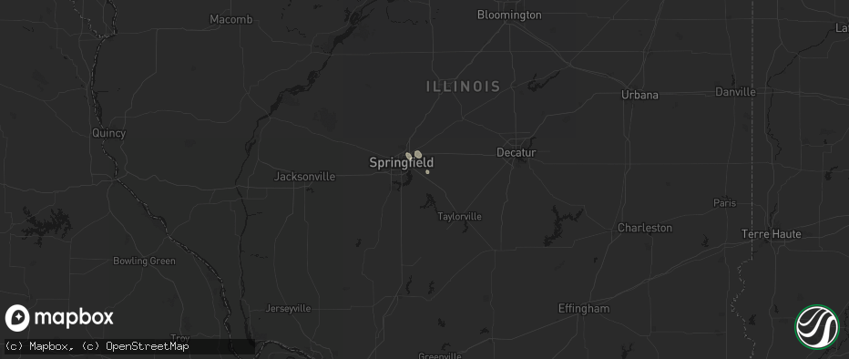Hail map in Rochester, IL on July 18, 2026