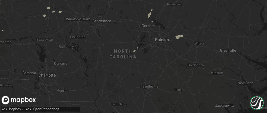 Hail map in Sanford, NC on July 18, 2026