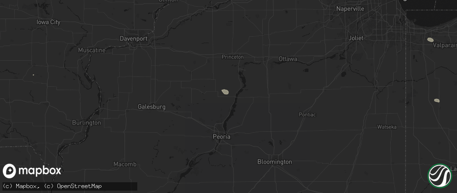 Hail map in Sparland, IL on July 18, 2026