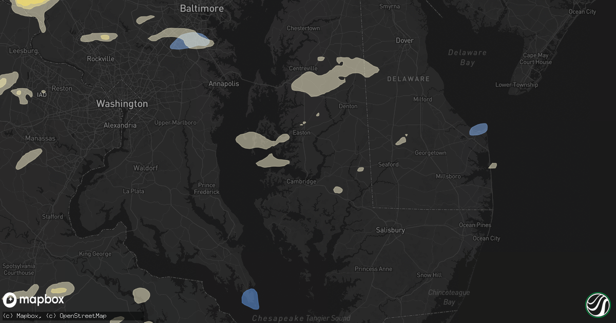Hail map in Trappe, MD on July 18, 2026