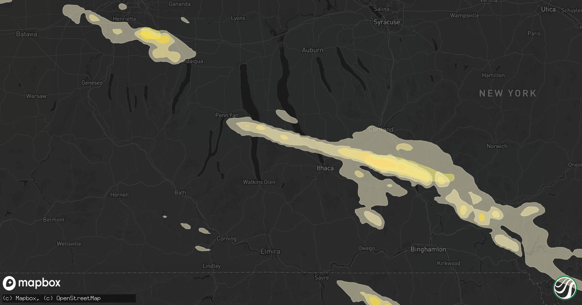 Hail map in Trumansburg, NY on July 18, 2026