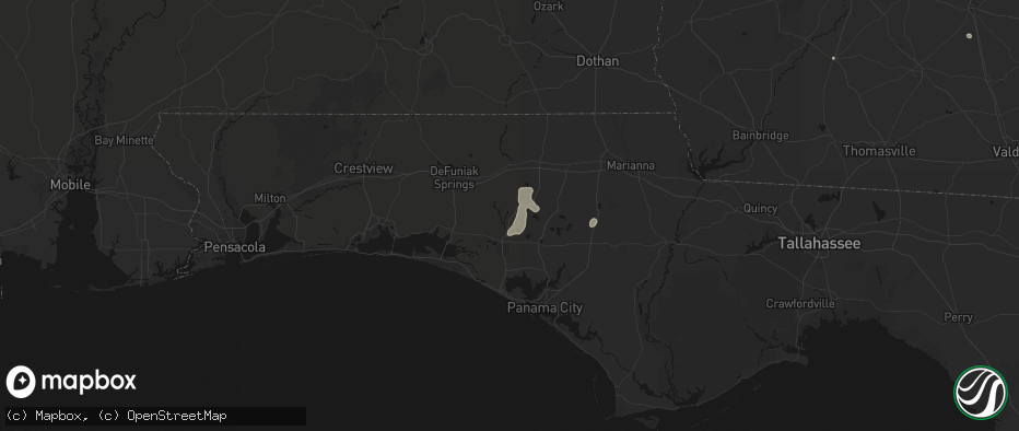 Hail map in Vernon, FL on July 18, 2026