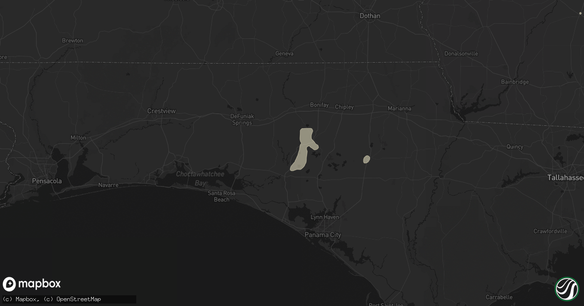 Hail map in Vernon, FL on July 18, 2026