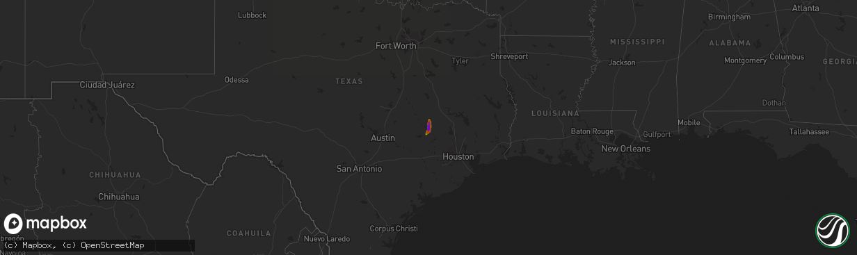 Hail map on July 19, 2009