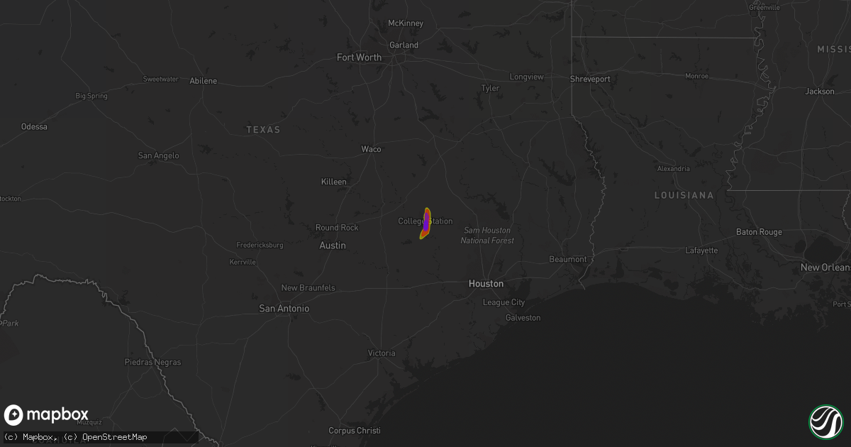 Hail map on July 19, 2009