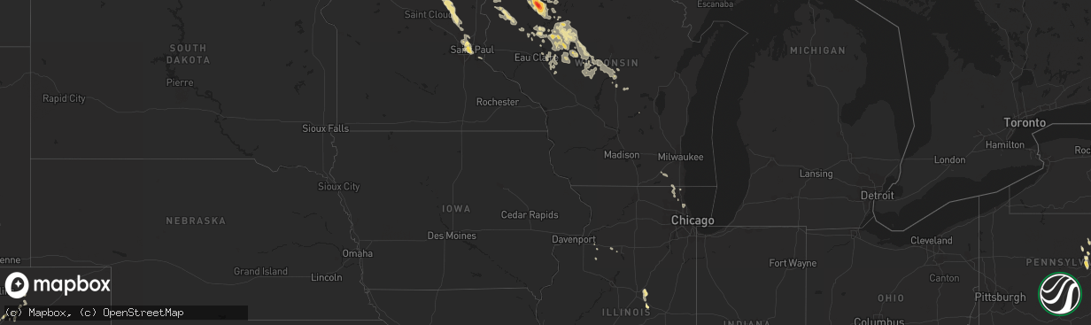 Hail map in Colorado on July 19, 2011