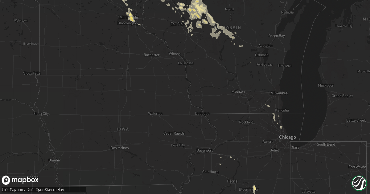 Hail map in North Dakota on July 19, 2011