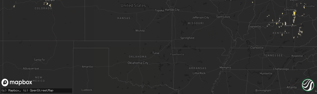 Hail map on July 19, 2011