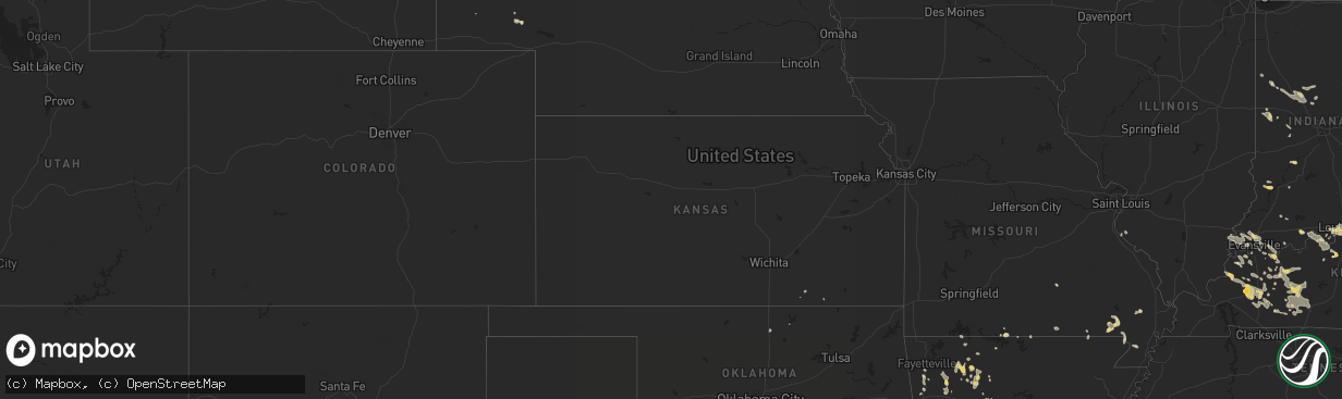 Hail map on July 19, 2012