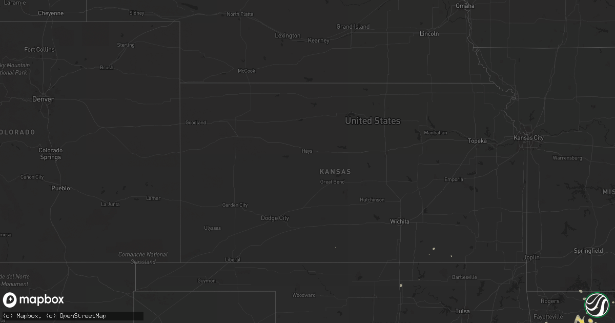 Hail map on July 19, 2012