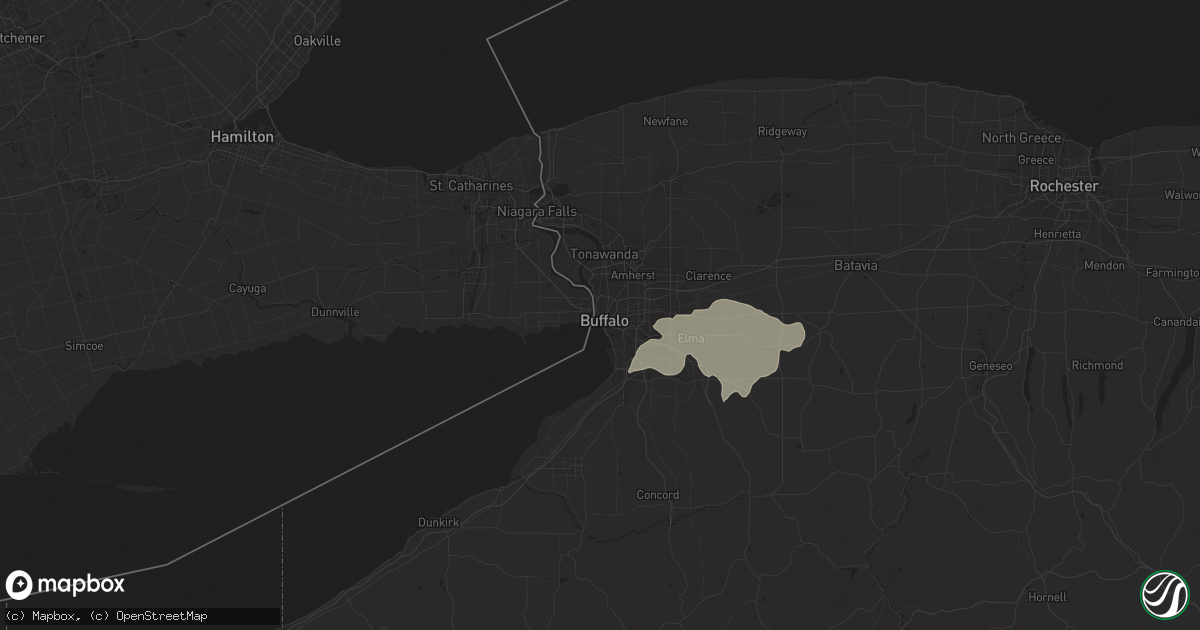 Hail map in Buffalo, NY on July 19, 2013