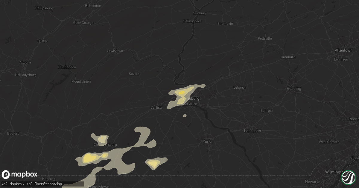 Hail map in Enola, PA on July 19, 2013
