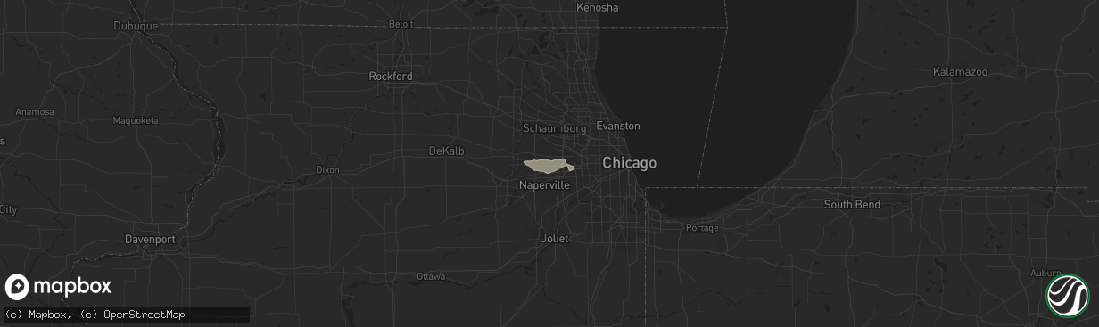 Hail map in Wheaton, IL on July 19, 2013