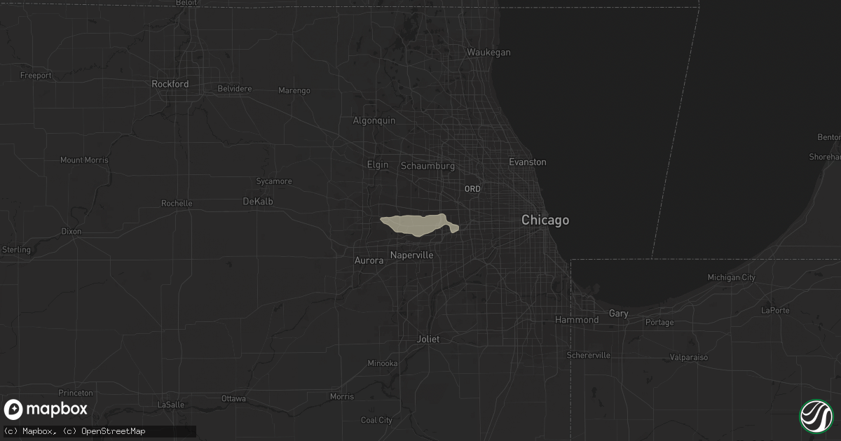 Hail map in Wheaton, IL on July 19, 2013