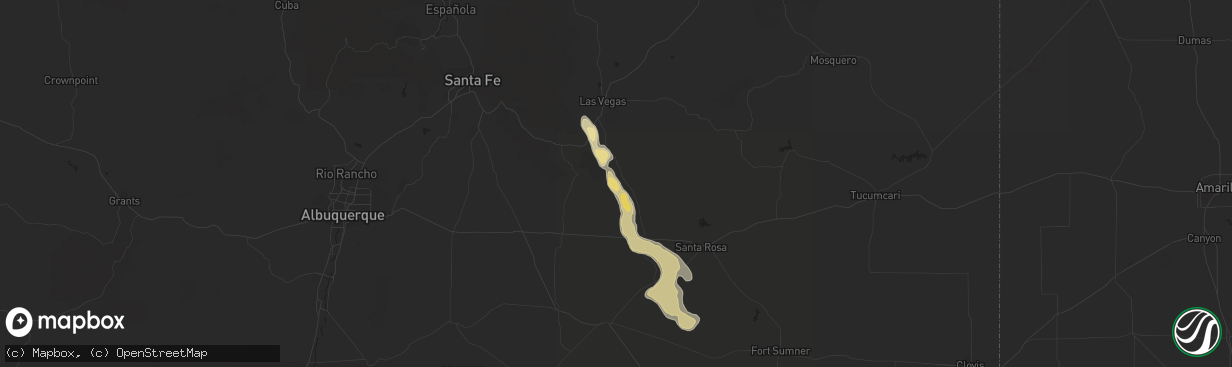 Hail map in Anton Chico, NM on July 19, 2014