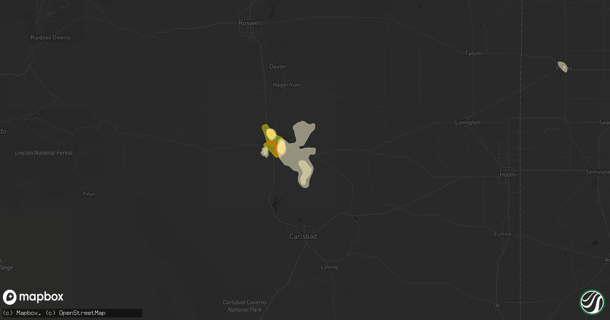 Hail map in Artesia, NM on July 19, 2014