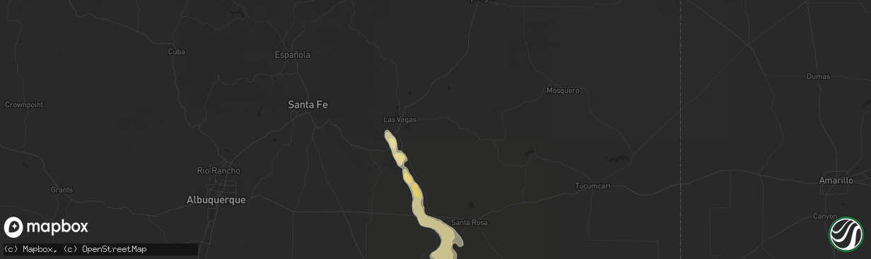 Hail map in Las Vegas, NM on July 19, 2014