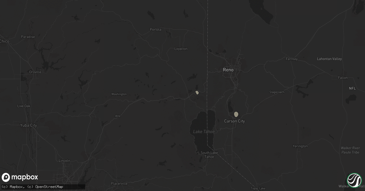 Hail map in Truckee, CA on July 19, 2014