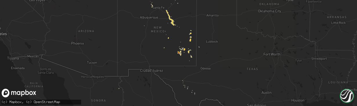 Hail map on July 19, 2014