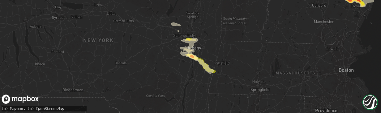 Hail map in Selkirk, NY on July 19, 2015