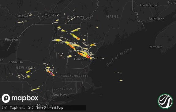 Hail map preview on 07-19-2015