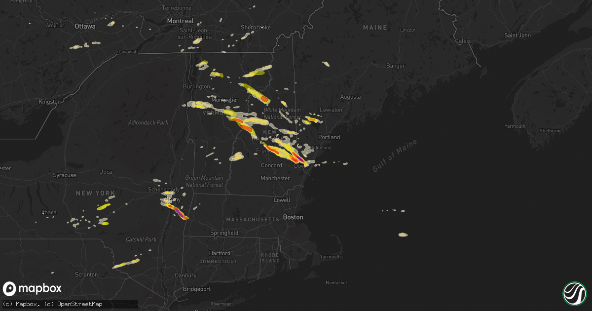 Hail map on July 19, 2015