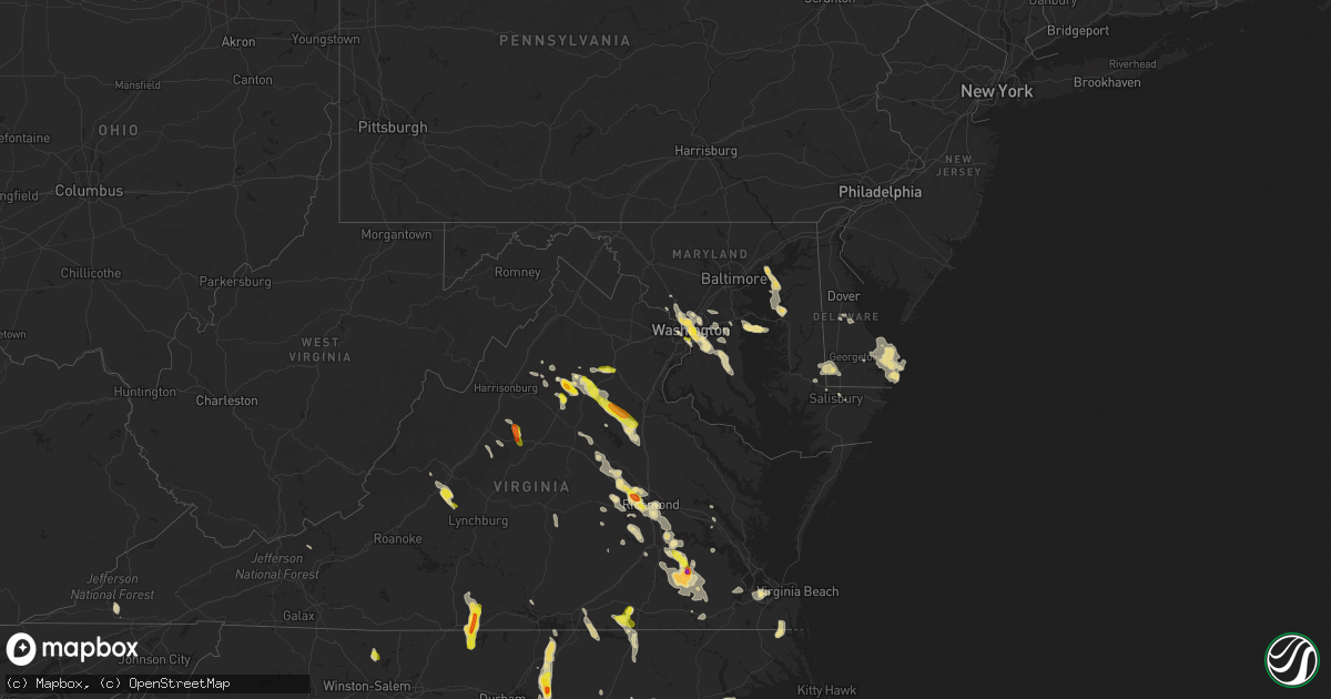 Hail map in Delaware on July 19, 2016