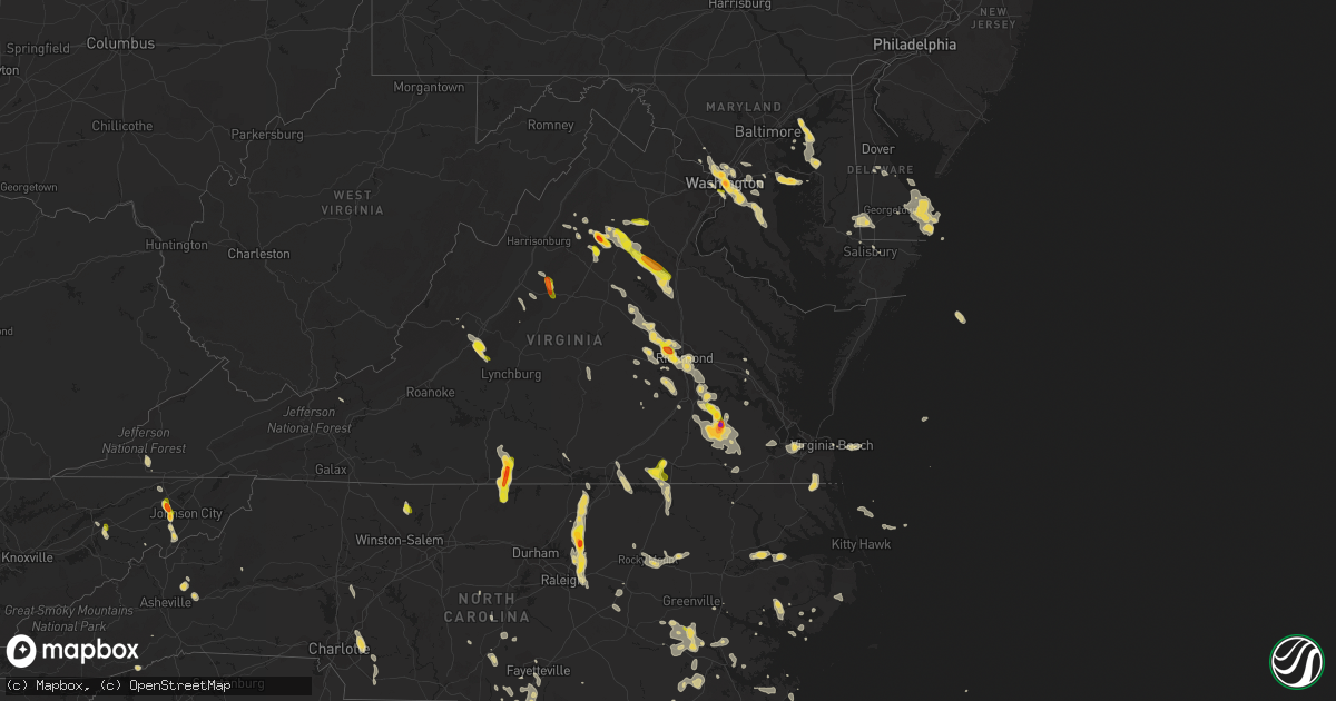 Hail map on July 19, 2016
