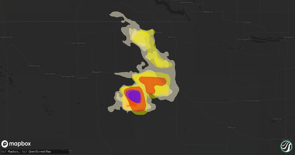 Hail map in Atkinson, NE on July 19, 2017