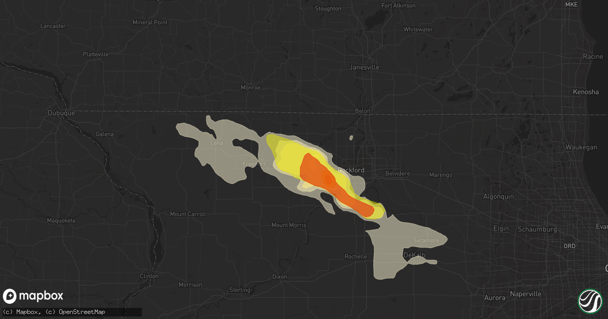 Hail map in Pecatonica, IL on July 19, 2017