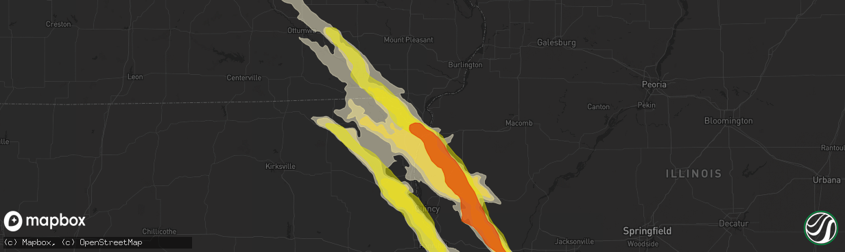 Hail map in Keokuk, IA on July 19, 2018