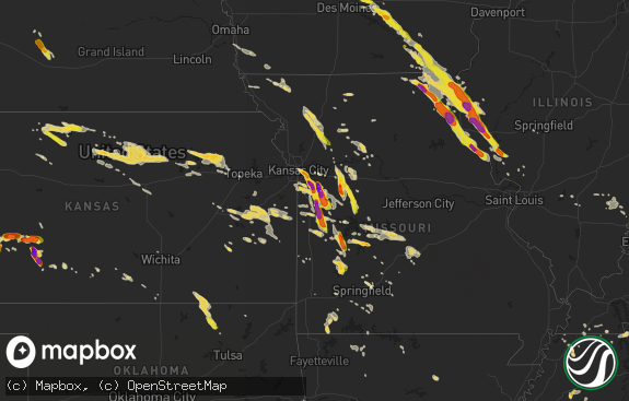 Hail map preview on 07-19-2018