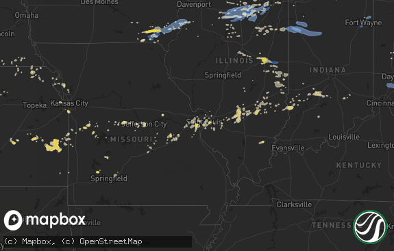 Hail map preview on 07-19-2020