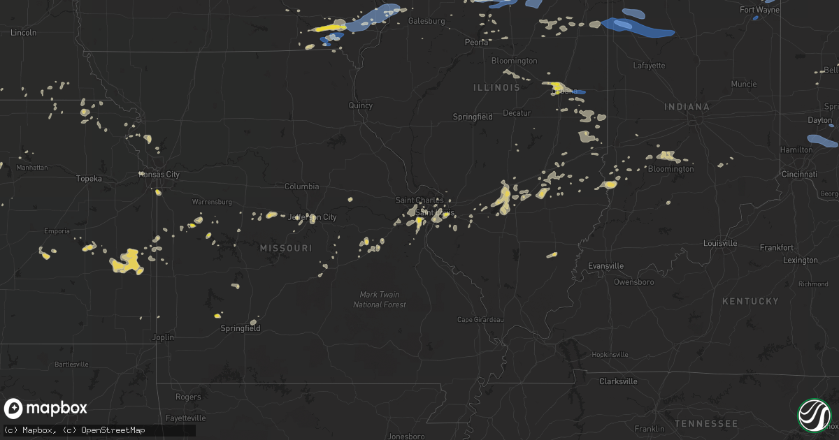 Hail map on July 19, 2020