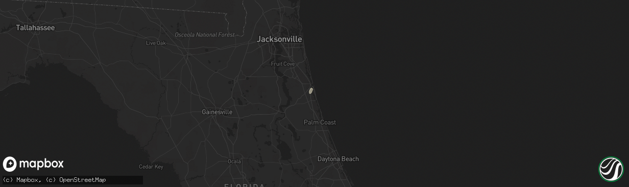 Hail map in Saint Augustine, FL on July 19, 2021