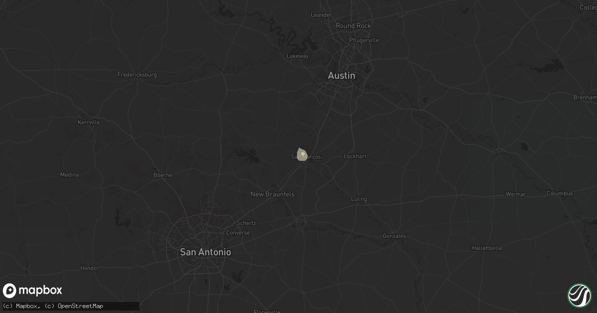 Hail map in San Marcos, TX on July 19, 2021