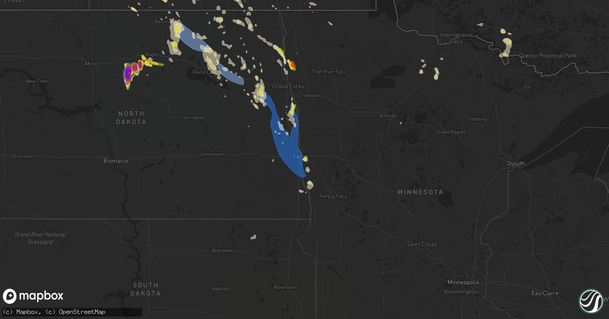 Hail map on July 19, 2021