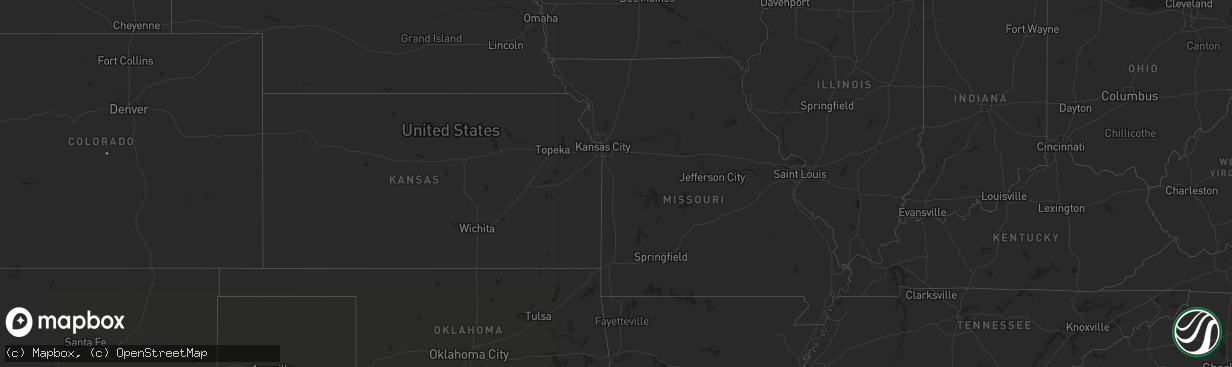 Hail map in Alabama on July 19, 2022