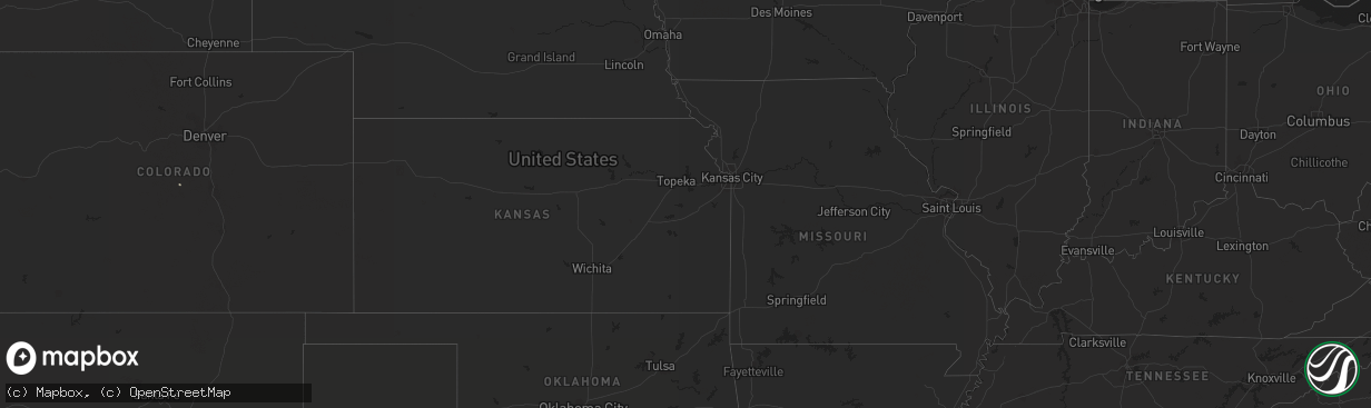 Hail map on July 19, 2022