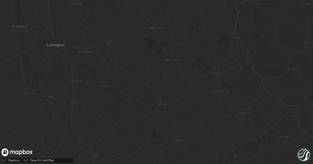 Hail map in Bardwell, KY on July 19, 2023