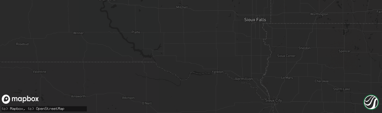 Hail map in Bovey, MN on July 19, 2023