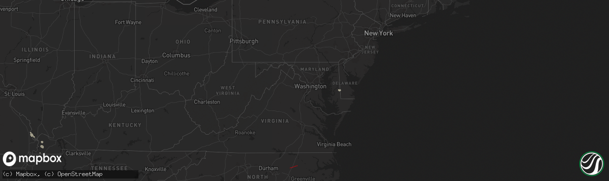 Hail map in Delaware on July 19, 2023
