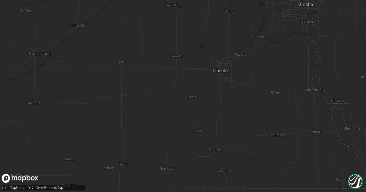 Hail map in Glendo, WY on July 19, 2023