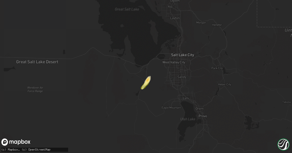 Hail map in Tooele, UT on July 19, 2023