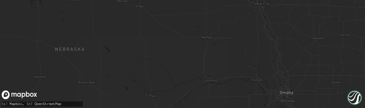 Hail map in Watkins, MN on July 19, 2023