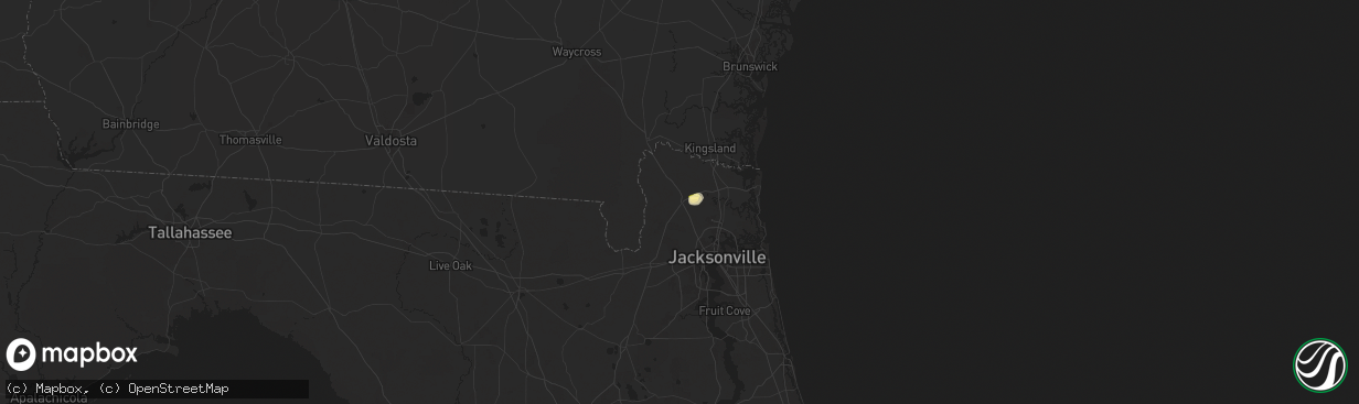 Hail map in Callahan, FL on July 19, 2024