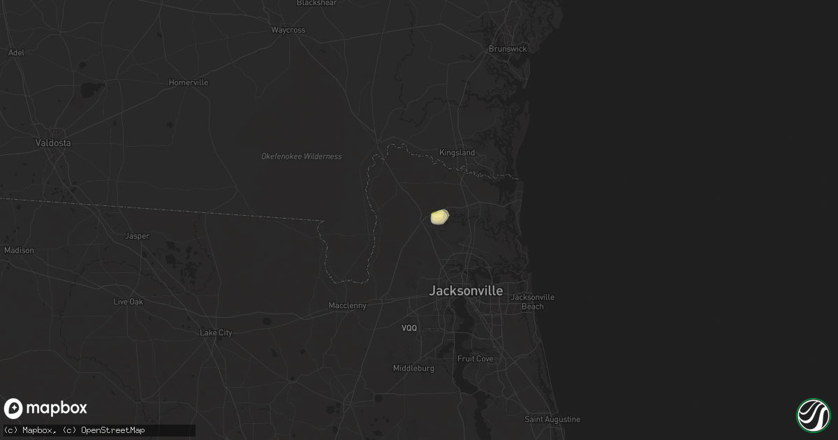 Hail map in Callahan, FL on July 19, 2024