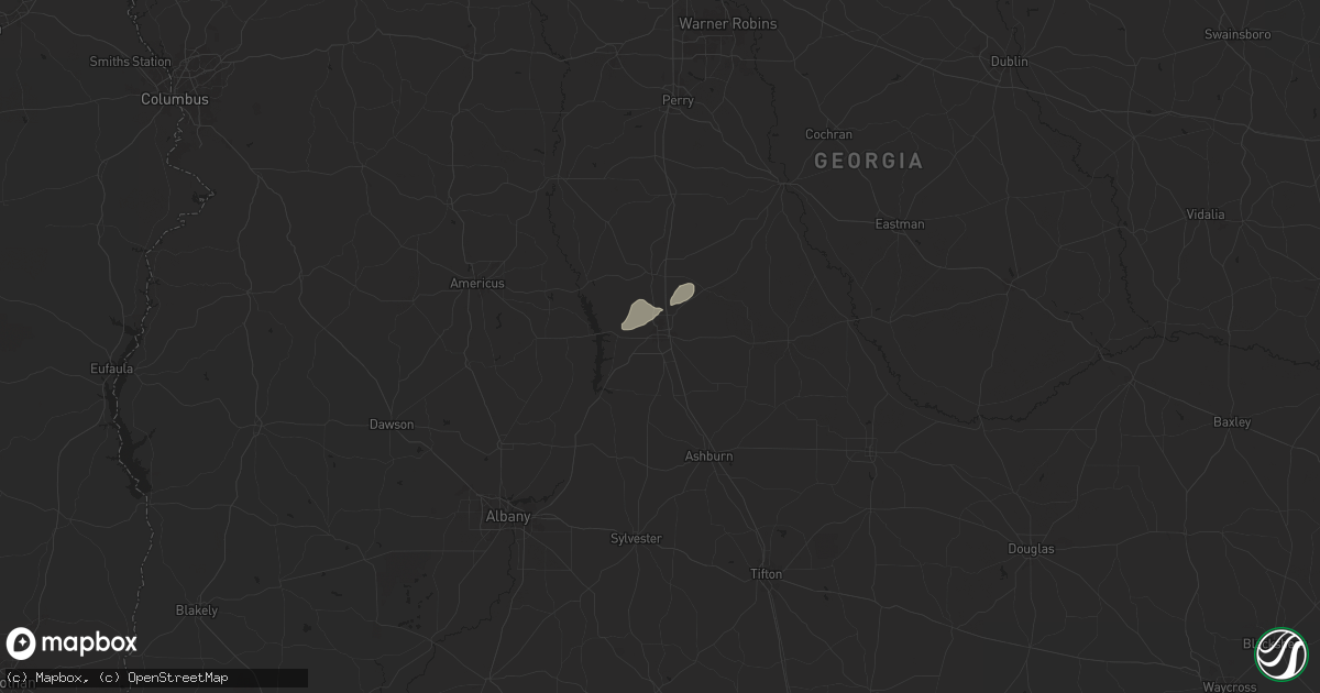 Hail map in Cordele, GA on July 19, 2024