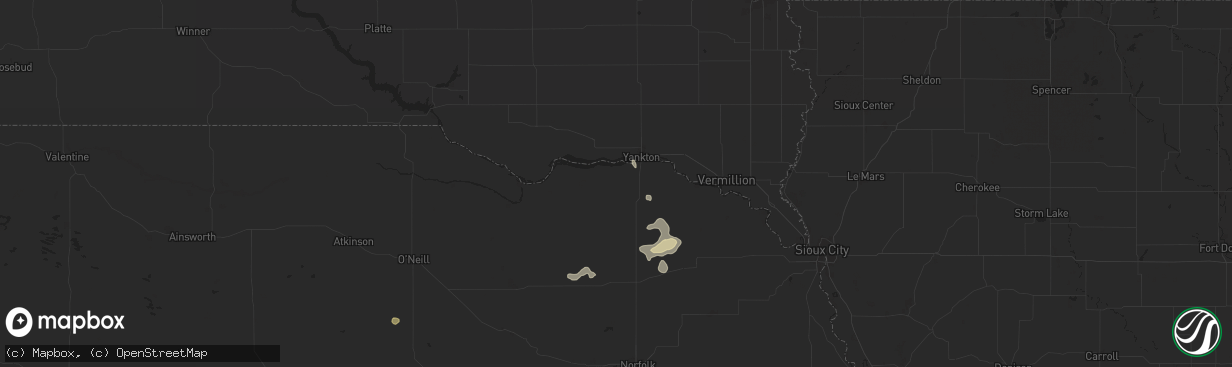 Hail map in Crofton, NE on July 19, 2024