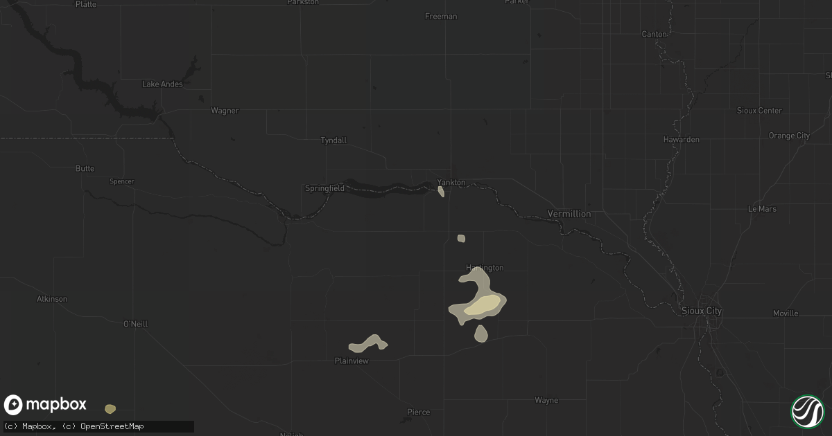 Hail map in Crofton, NE on July 19, 2024